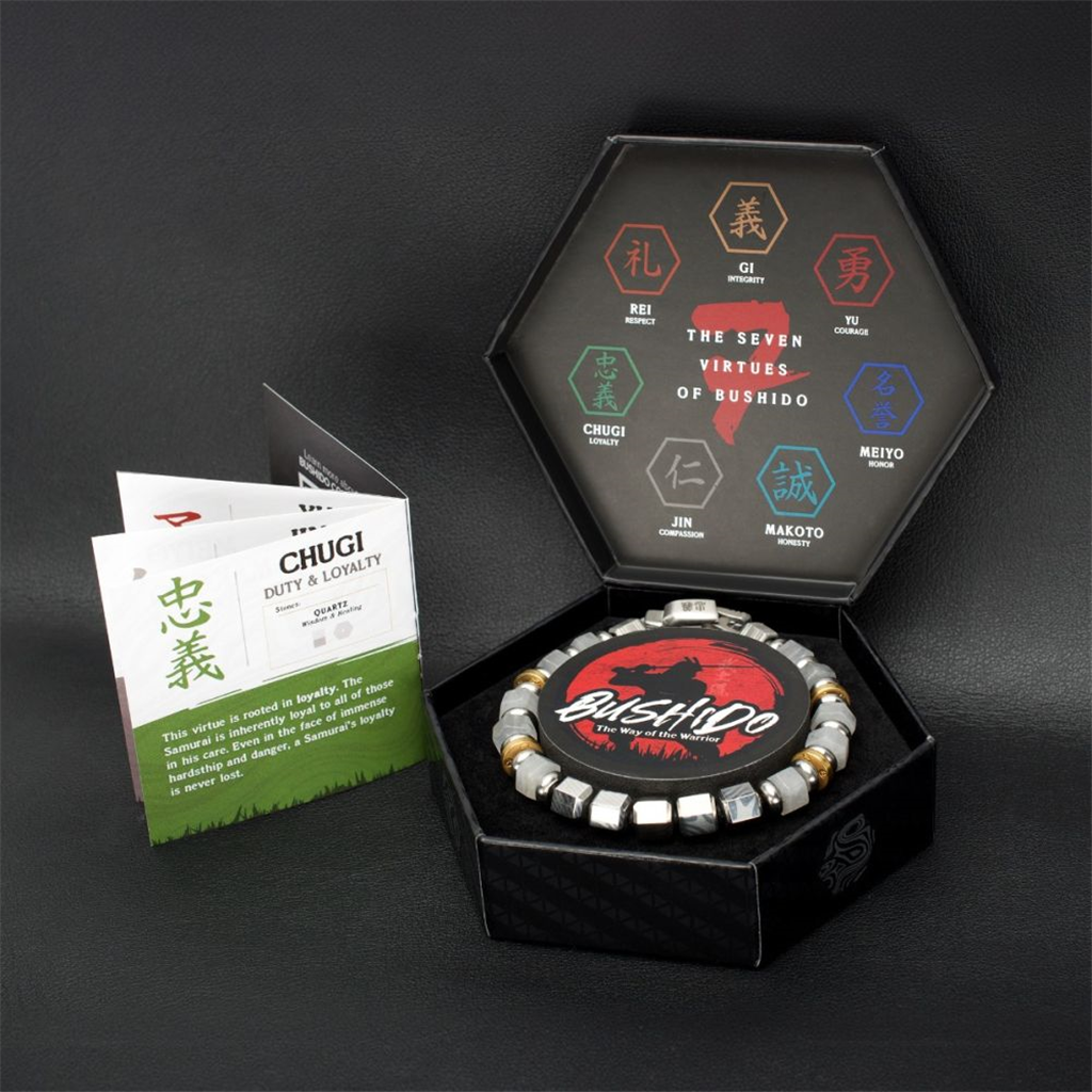 Mens Mokume Gane and White Quartz Bead Bracelet