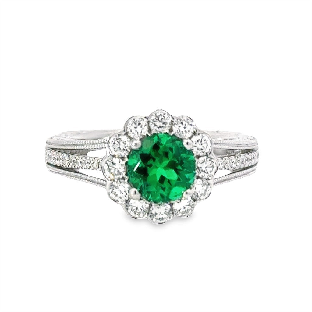 Emerald and Diamond Ring
