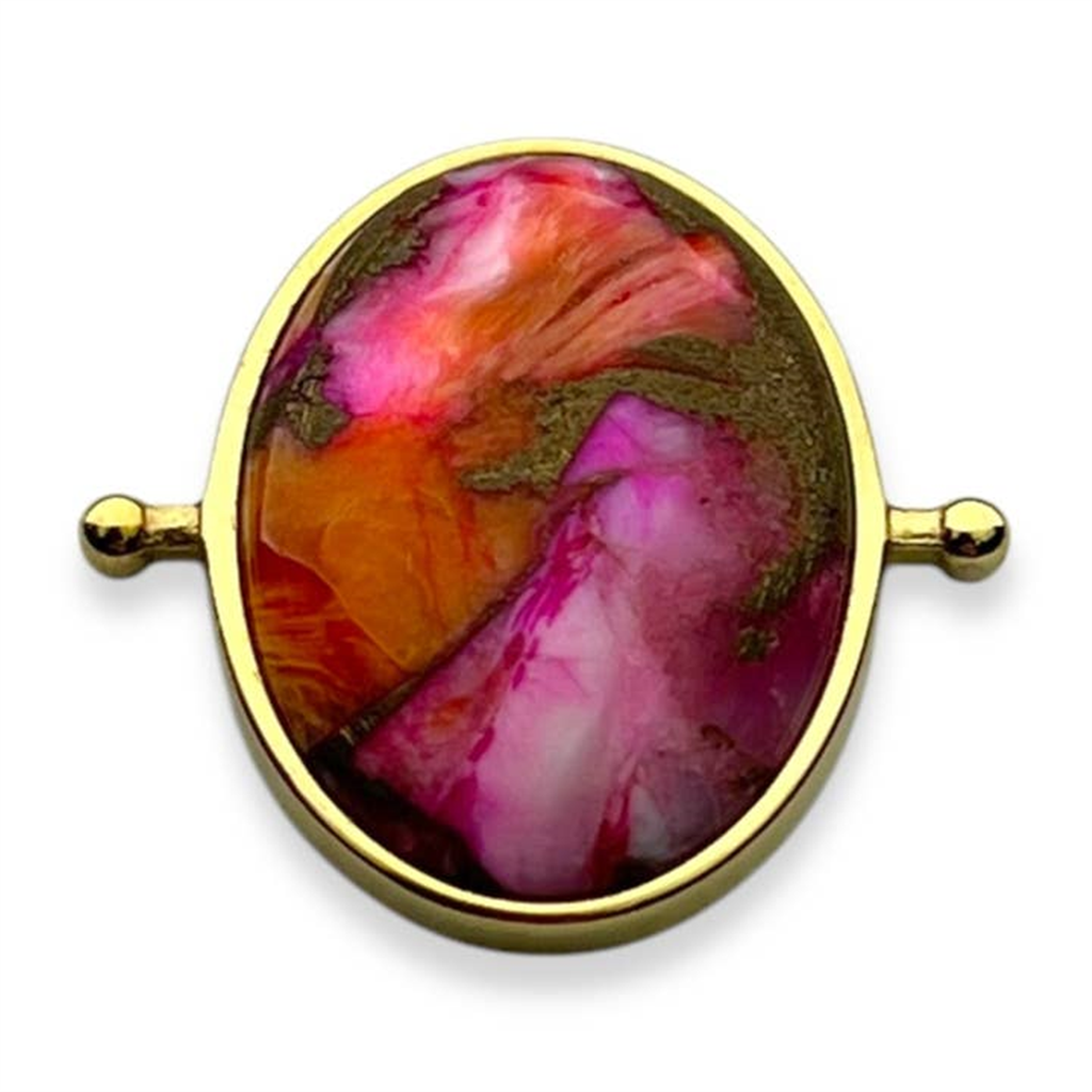 CONQUERing Oriental Poppies Mosaic Stone Element