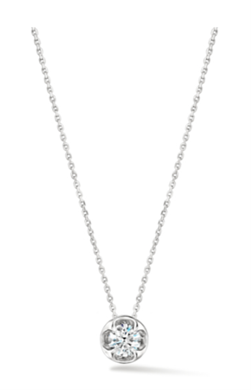 Hearts on Fire Whimsical Circle Single Diamond Pendant Necklace