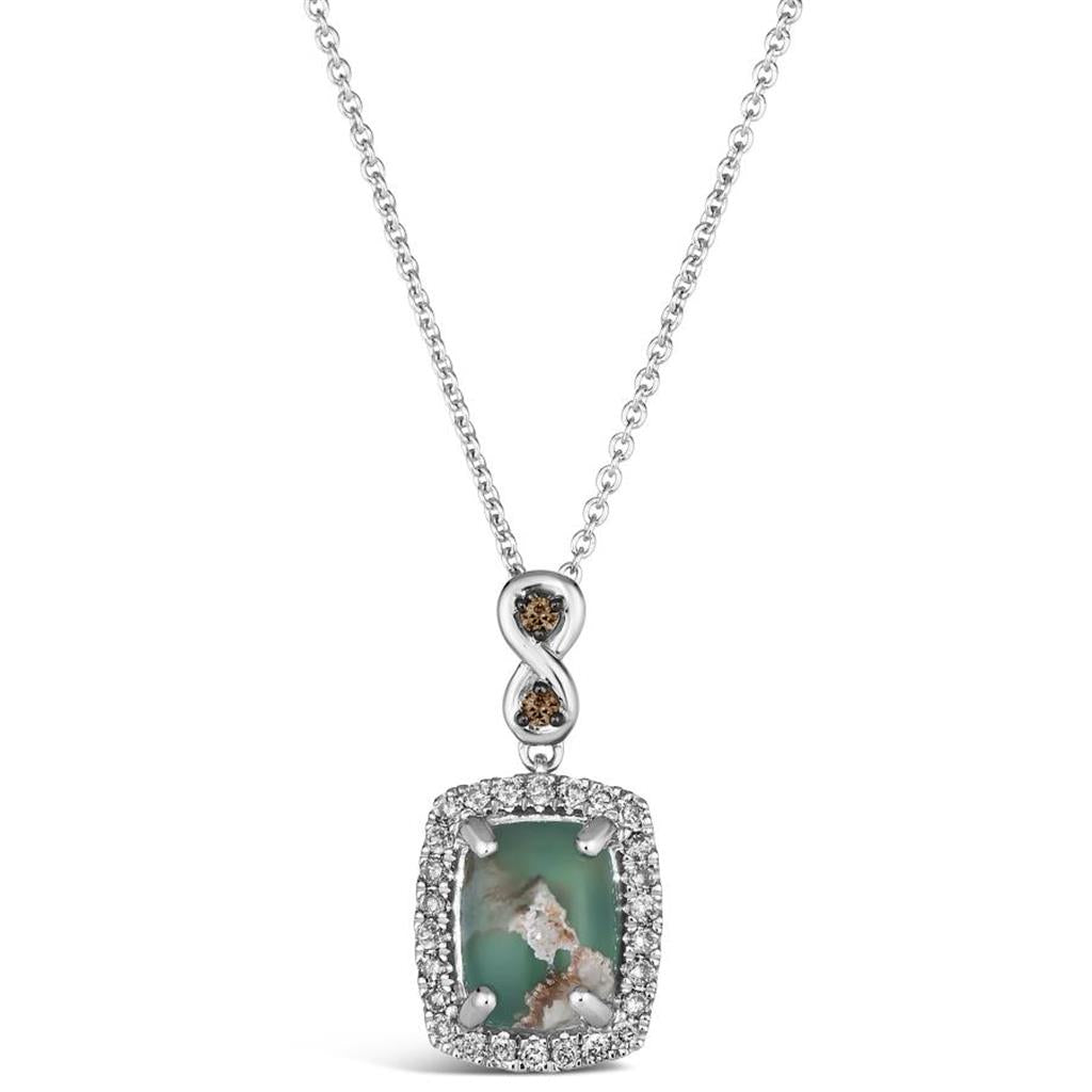 LeVian Peacock Aquaphrase & Diamond Necklace