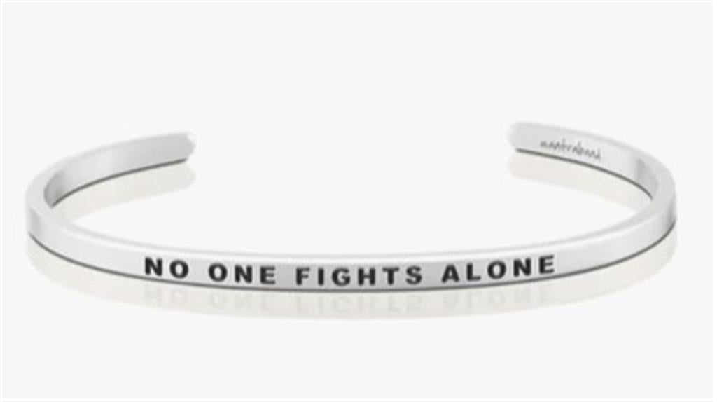 No One Fights Alone Bangle Bracelet