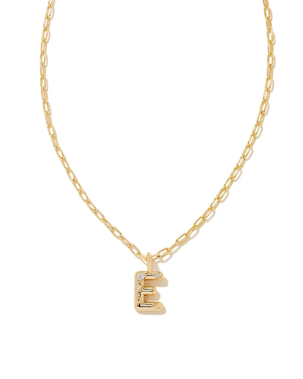 Kendra Scott Crystal Letter E Pendant Necklace