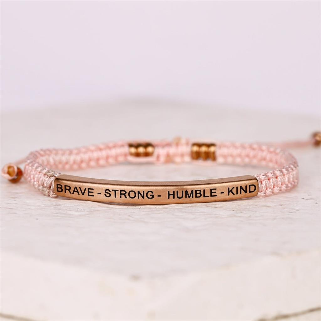 Brave - Strong - Humble - Kind - Rope Bracelet