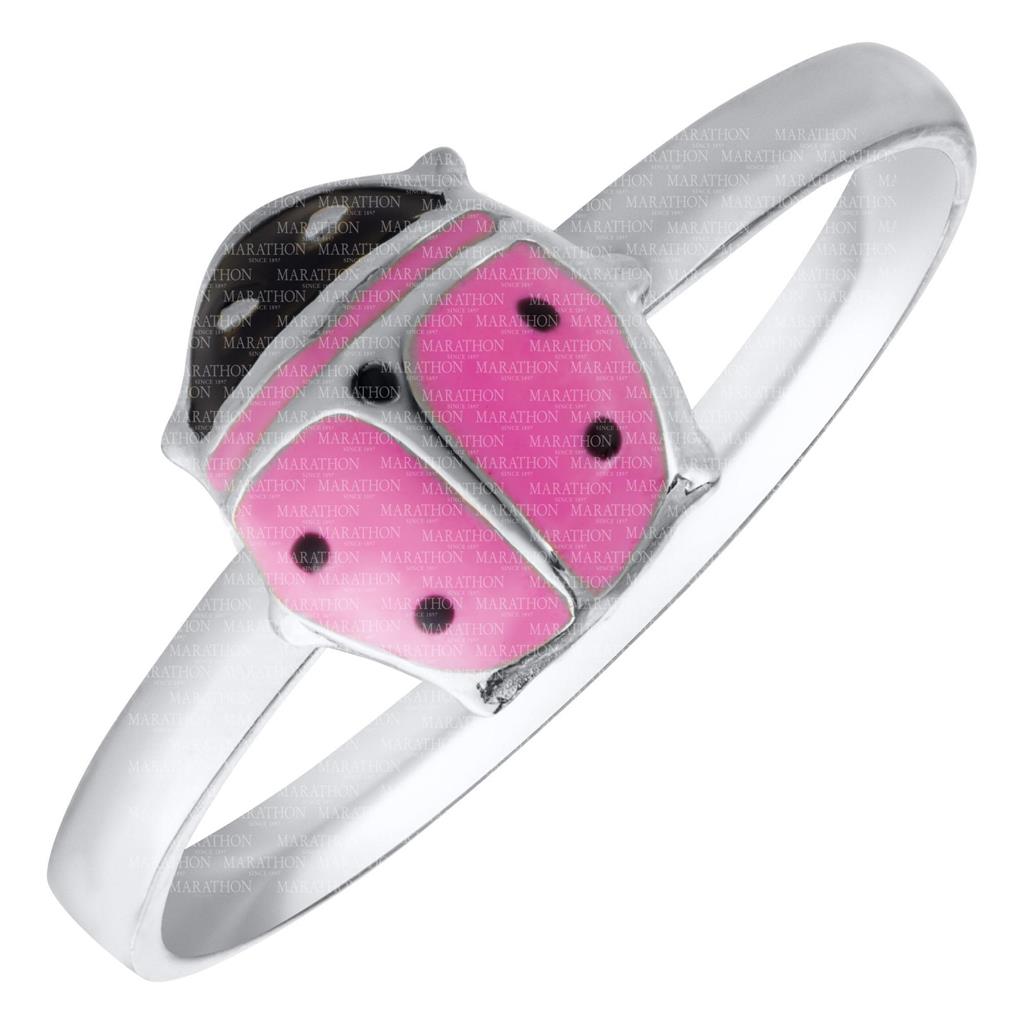 SS Pink Ladybug Ring