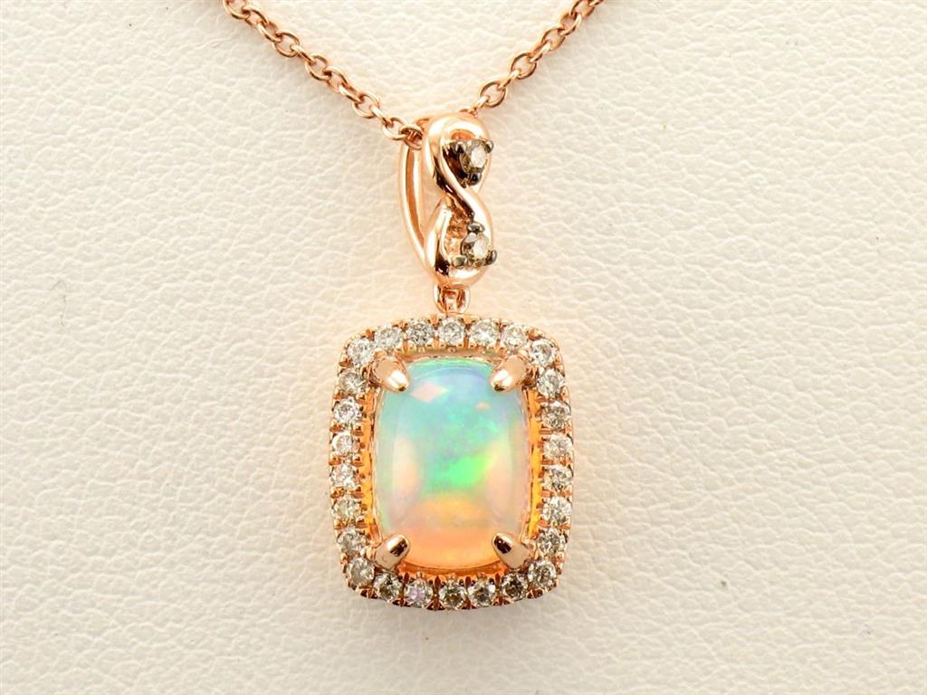 LeVian Opal & Diamond Pendant