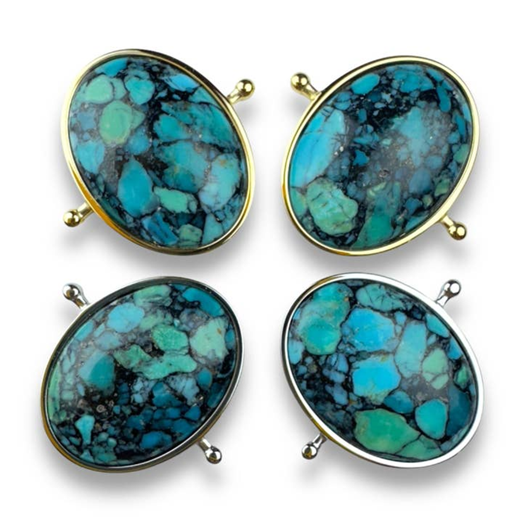 CONQUERing Blue Flower Mosaic Stone Element