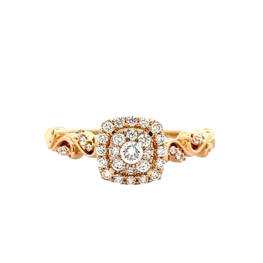 Diamond Halo Engagement Ring