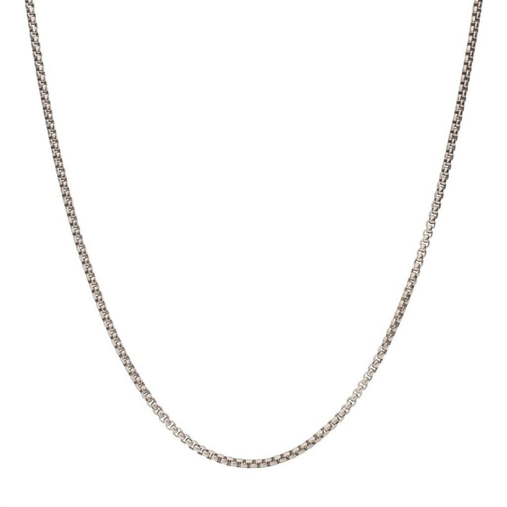 Mens 3mm 14" Titanium Box Chain Necklace