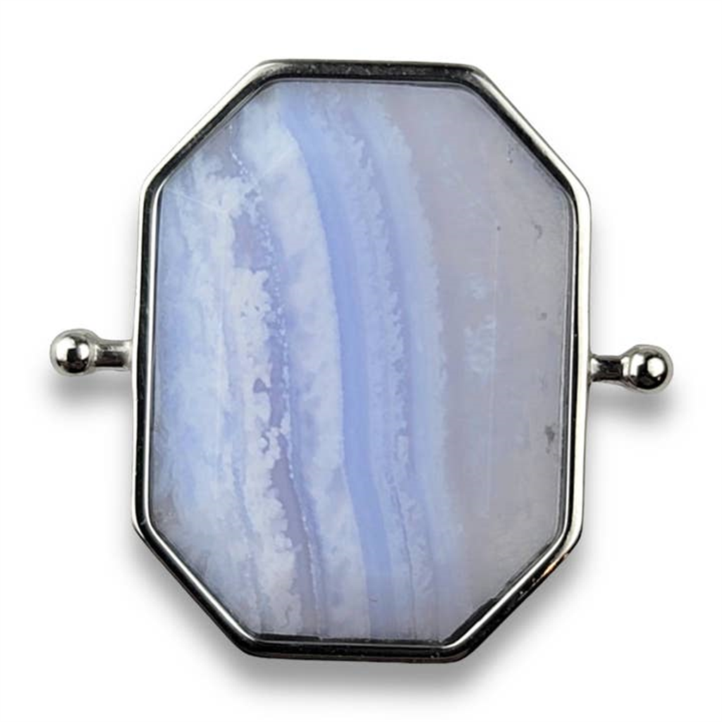CONQUERing Blue Lace Agate Octangle Crystal Element