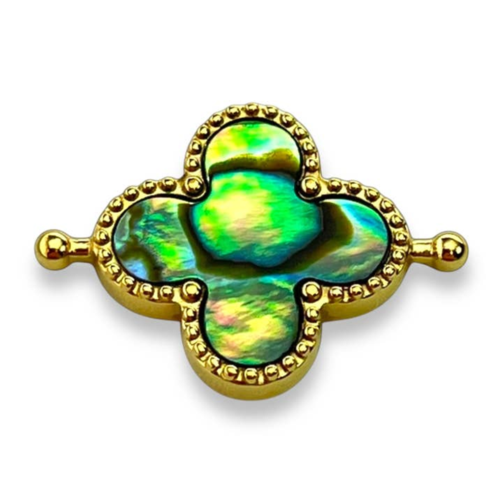 CONQUERing Abalone Shell Quatrefoil Crystal Element