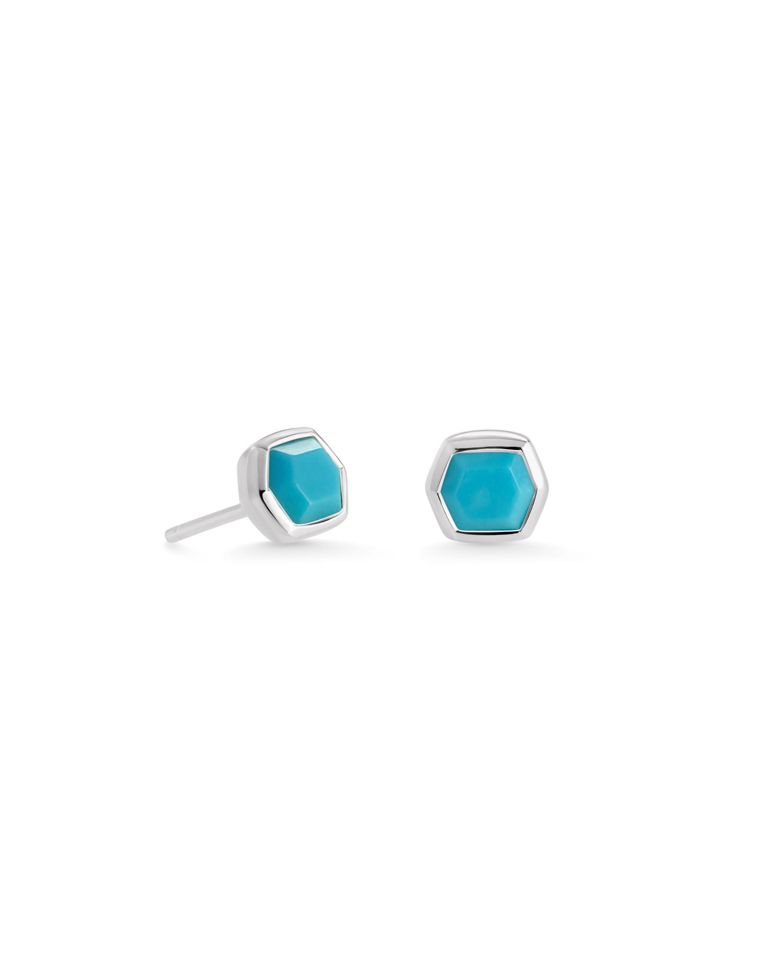 DAVIE STUD EARRINGS STERLING SILVER TURQUOISE