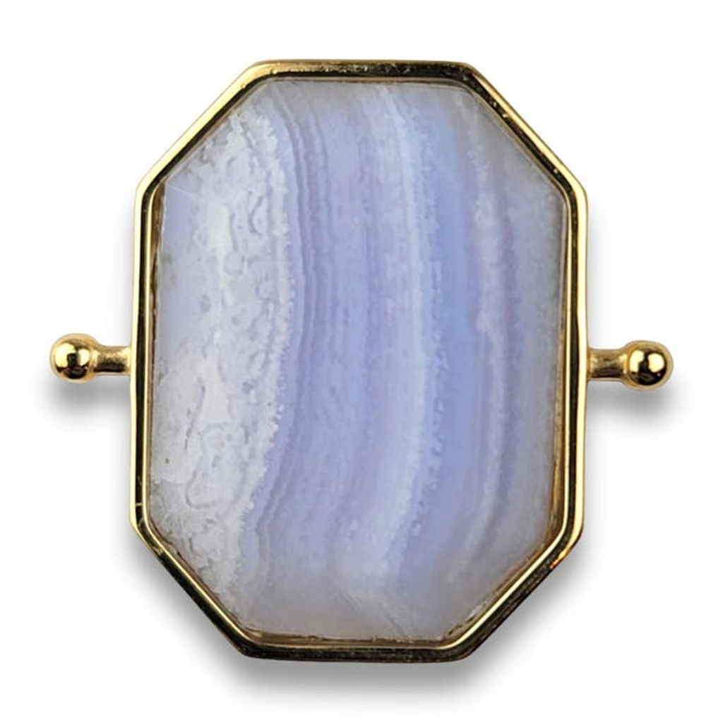 CONQUERing Blue Lace Agate Octangle Crystal Element