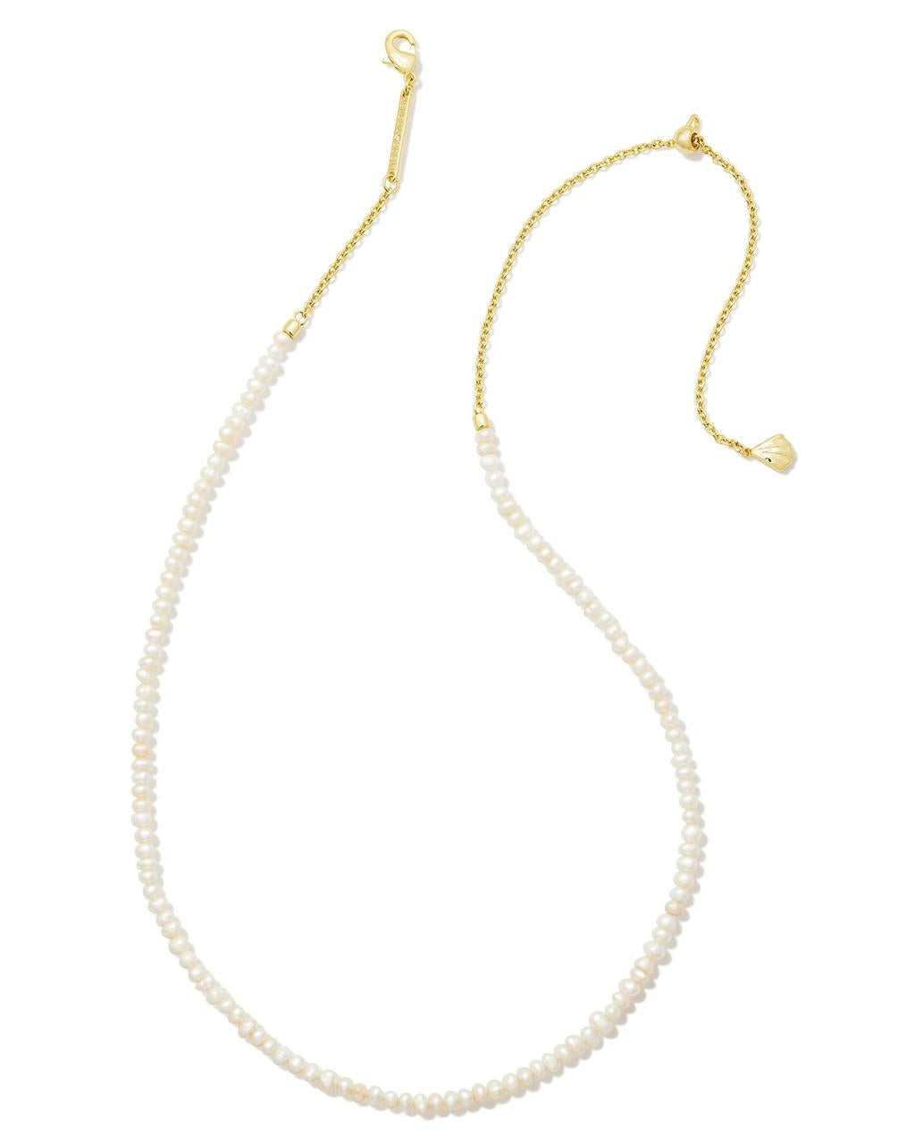 LOLO STRAND NECKLACE GOLD WHITE PEARL