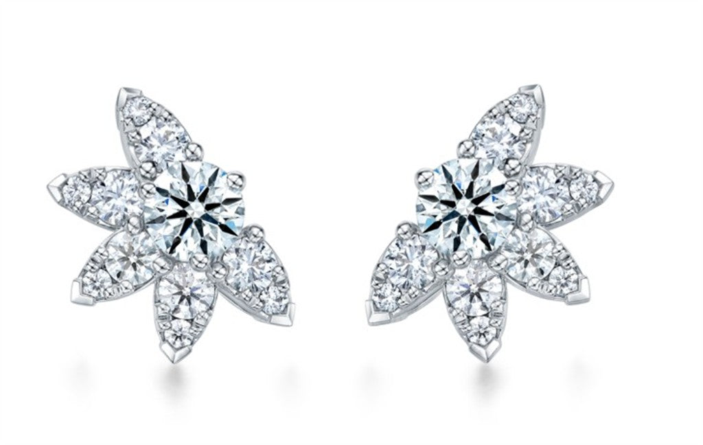 Hearts On Fire Aerial Sunburst Earring Studs