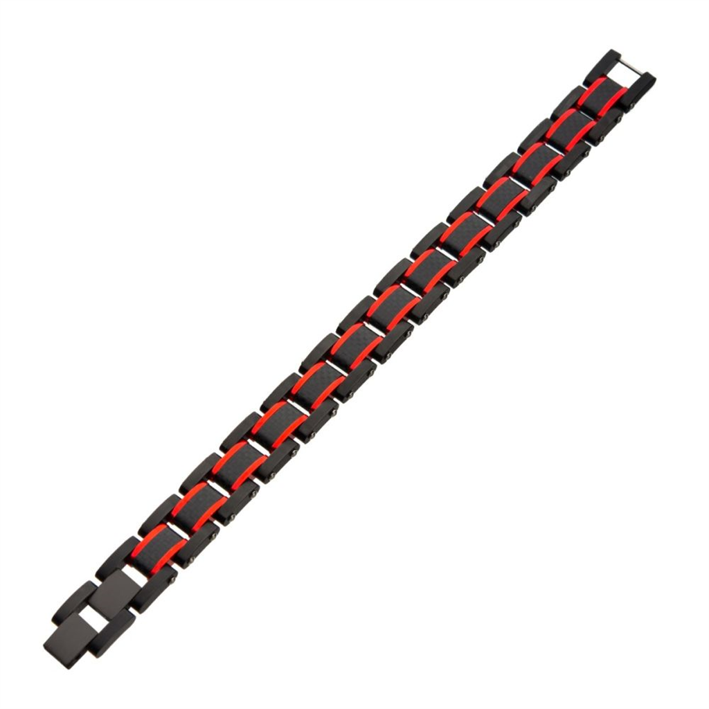 Mens Carbon Fiber Clasp Bracelet