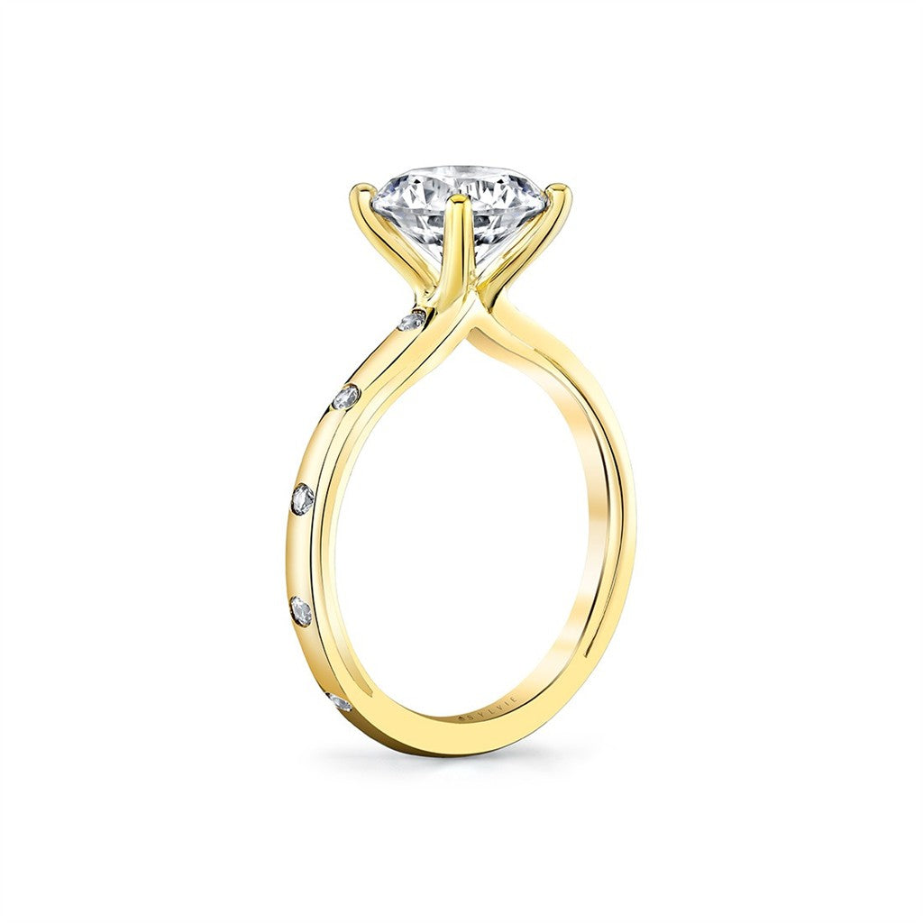 Iconelle Flush Set Round Engagement Ring - Sedona