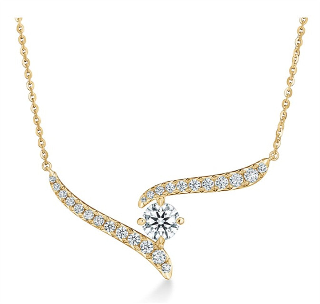 Hearts on Fire Vela Crossover Pendant.