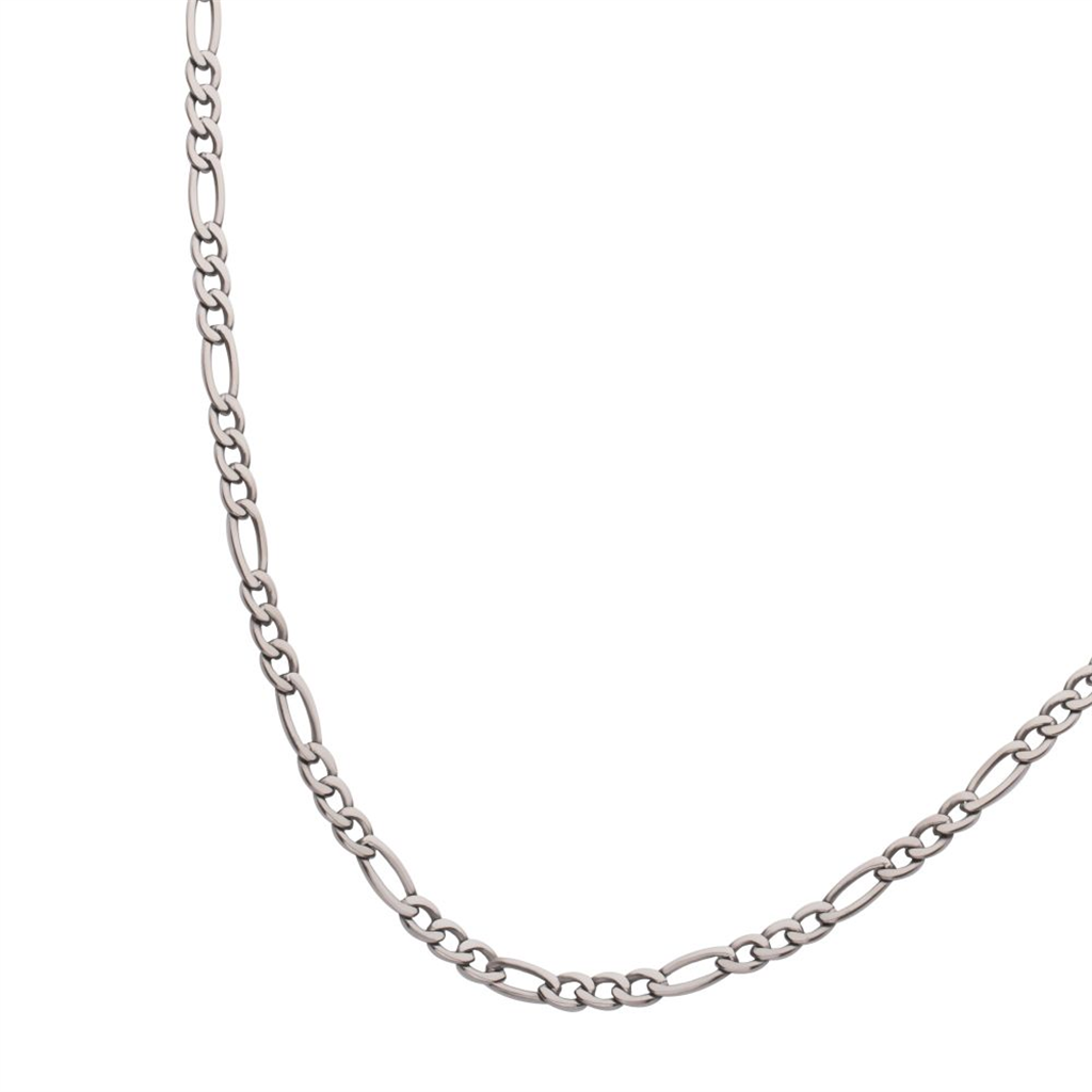 Mens Titanium Figaro Chain Necklace 16"