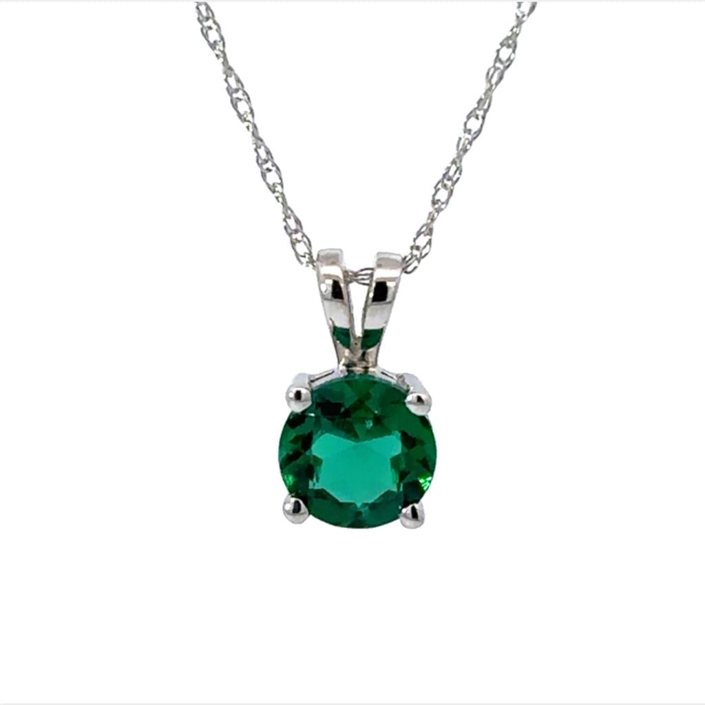 Lab Grown Emerald Pendant