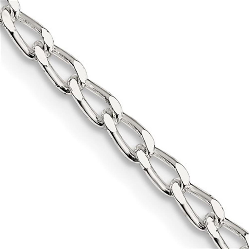 Sterling Silver Open Elongated Link Chain