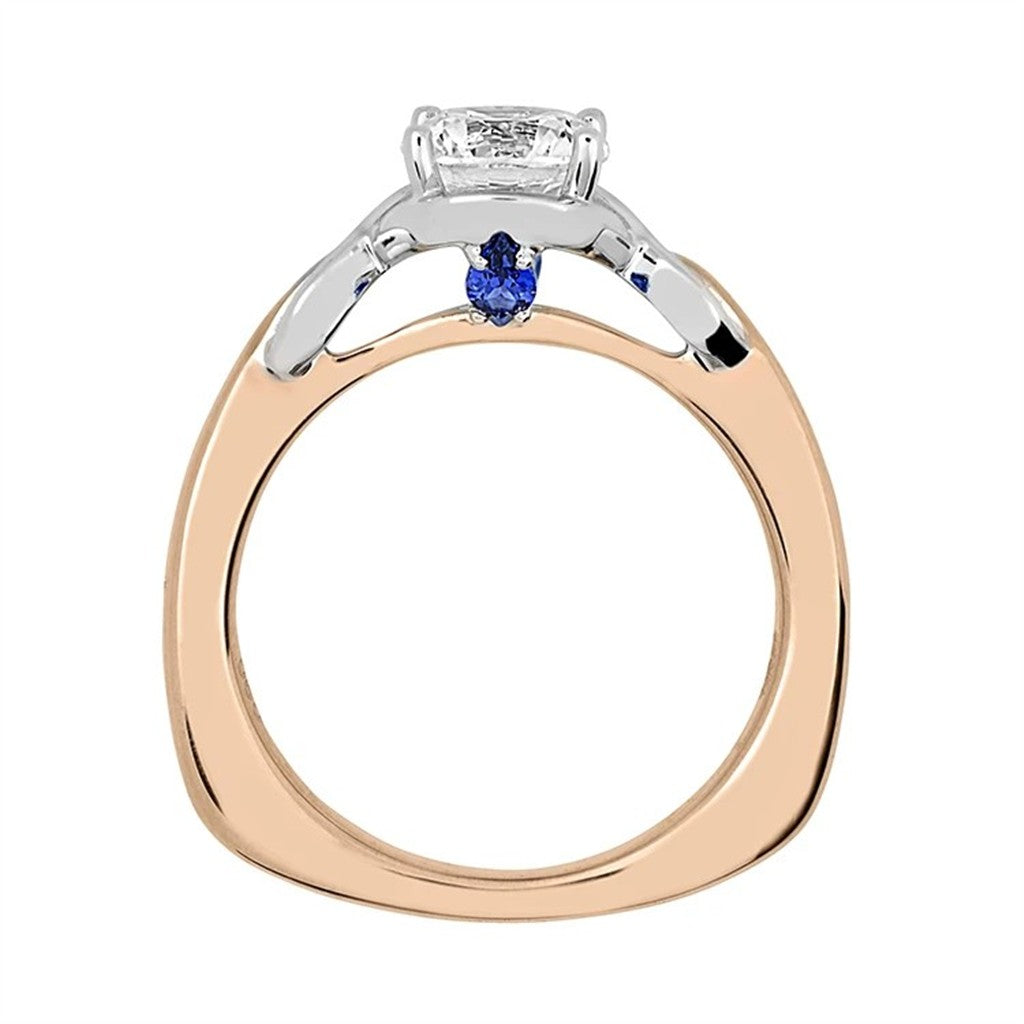 14K Two Tone Semi Mount Engagement Ring