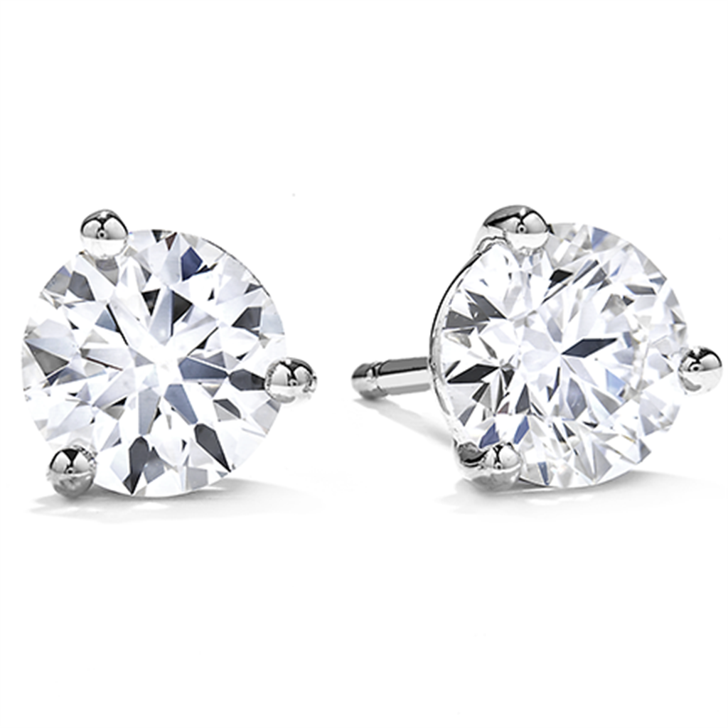 Hearts On Fire 3-Prong Diamond Stud Earrings