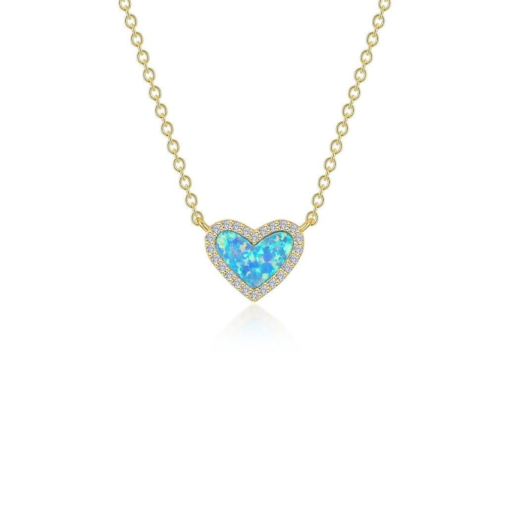 Lafonn Blue Opal Heart Necklace