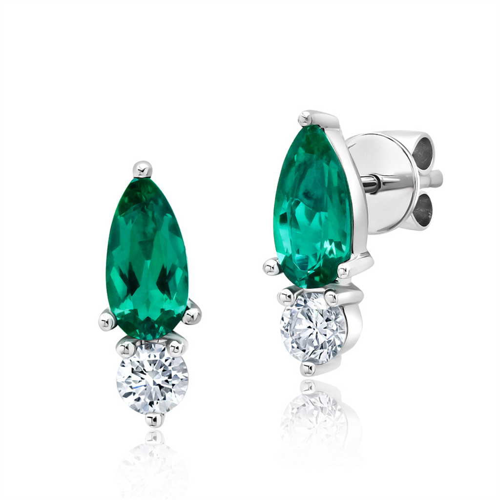 Emerald Stud Earrings