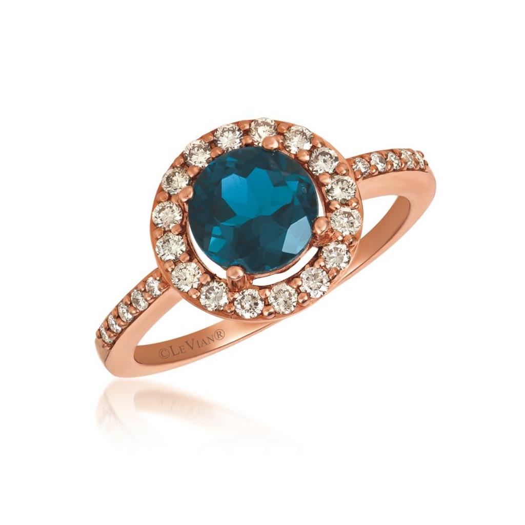 Le Vian® Ring featuring Deep Sea Blue Topaz™ Nude Diamonds™