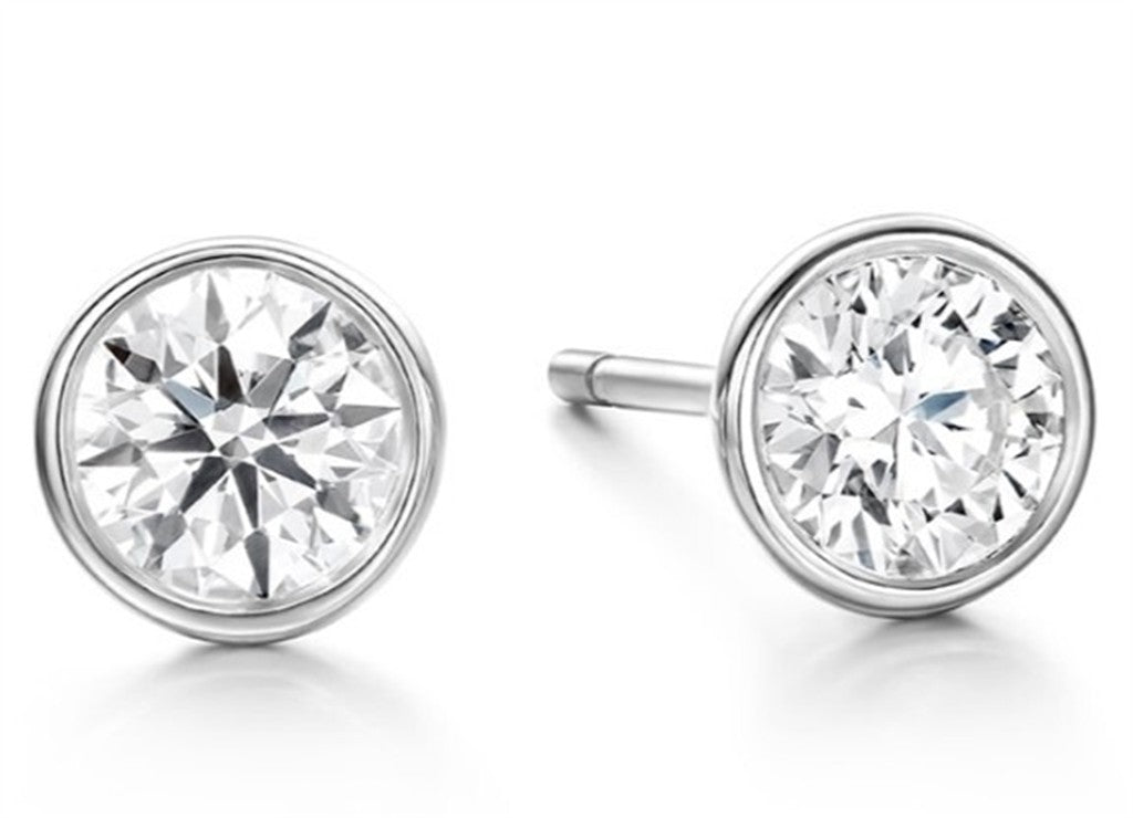 Hearts on Fire Classic Bezel Stud Earrings