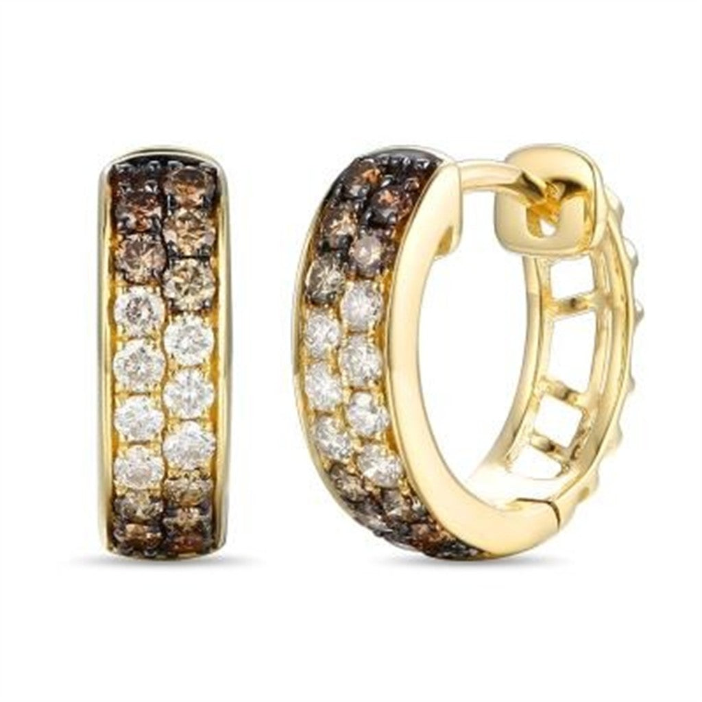 Chocolate Ombre Diamond Earrings