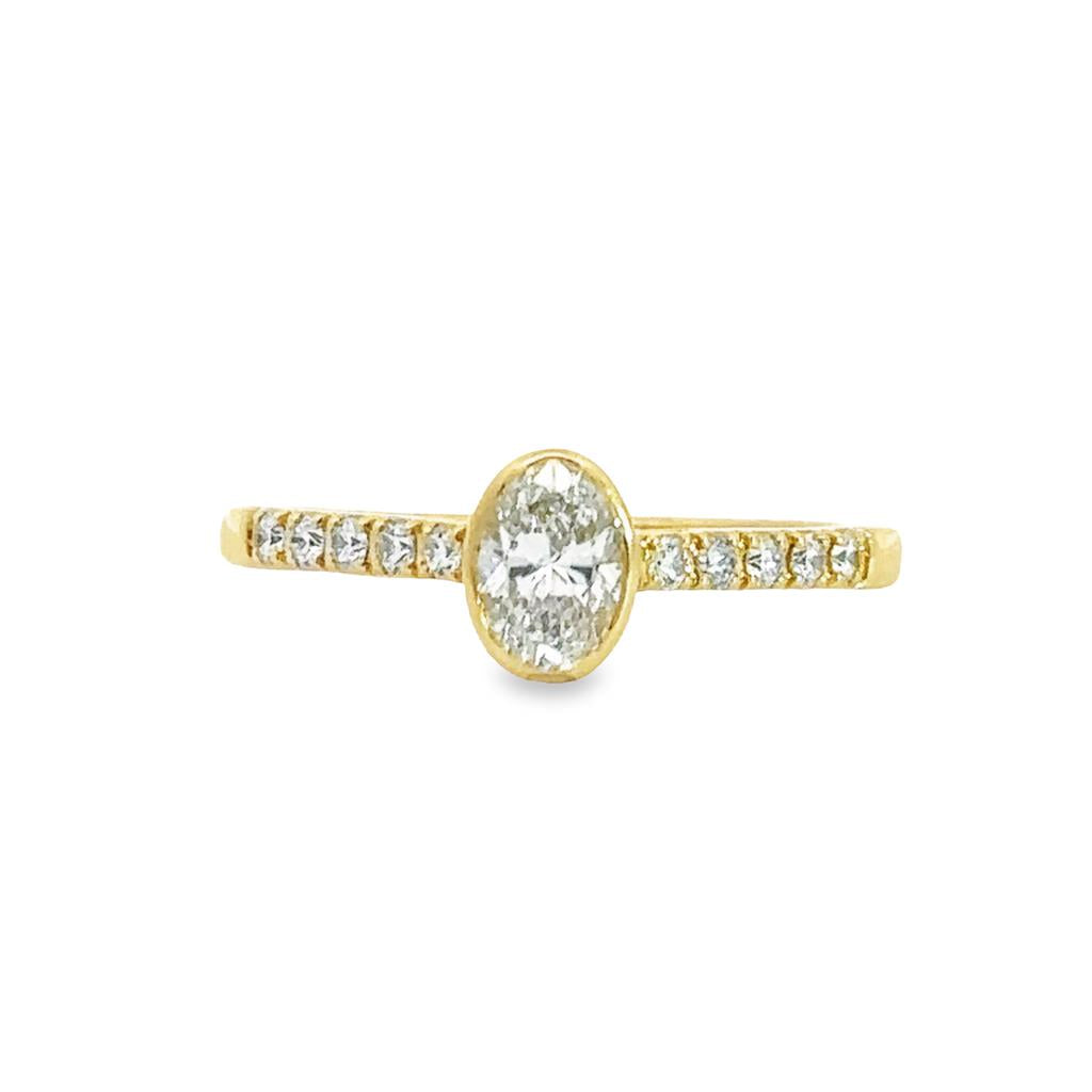 Bezel Set Diamond Engagement Ring