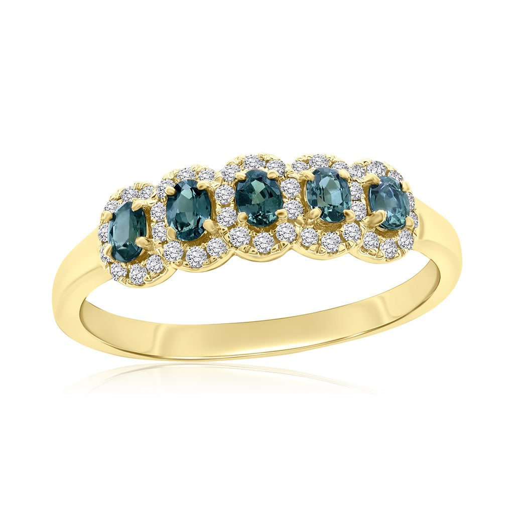 Alexandrite and Diamond Ring