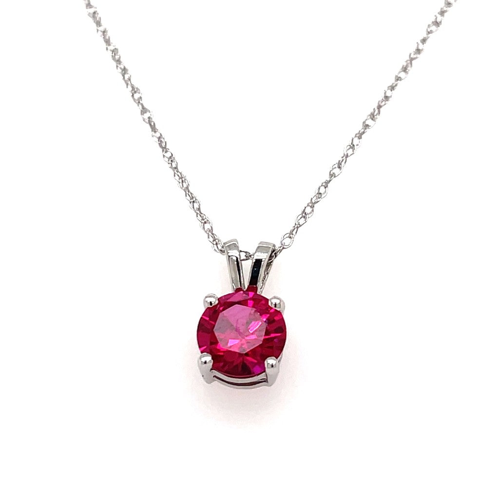 Lab Grown Ruby Pendant