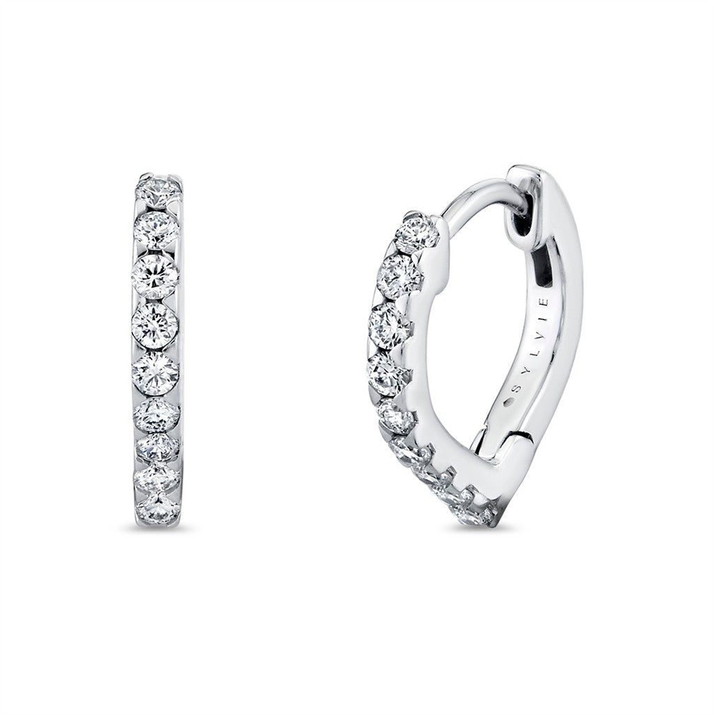 Shell Shaped Diamond Earrings