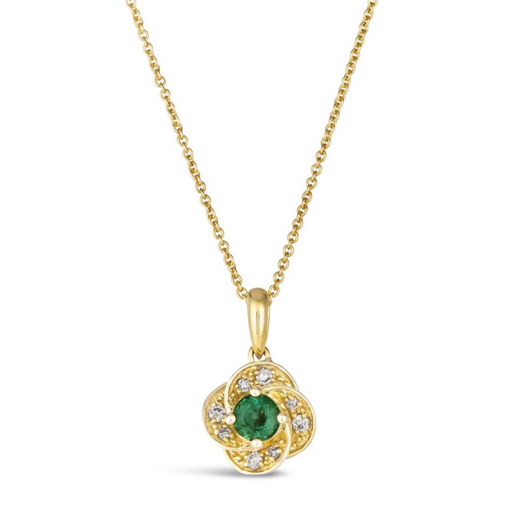 Le Vian® Pendant featuring Costa Smeralda Emeralds™ Nude Diamonds™ set in 14K Honey Gold™