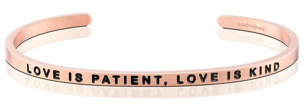 Love is Patient, Love is Kind Bangle Bracelet