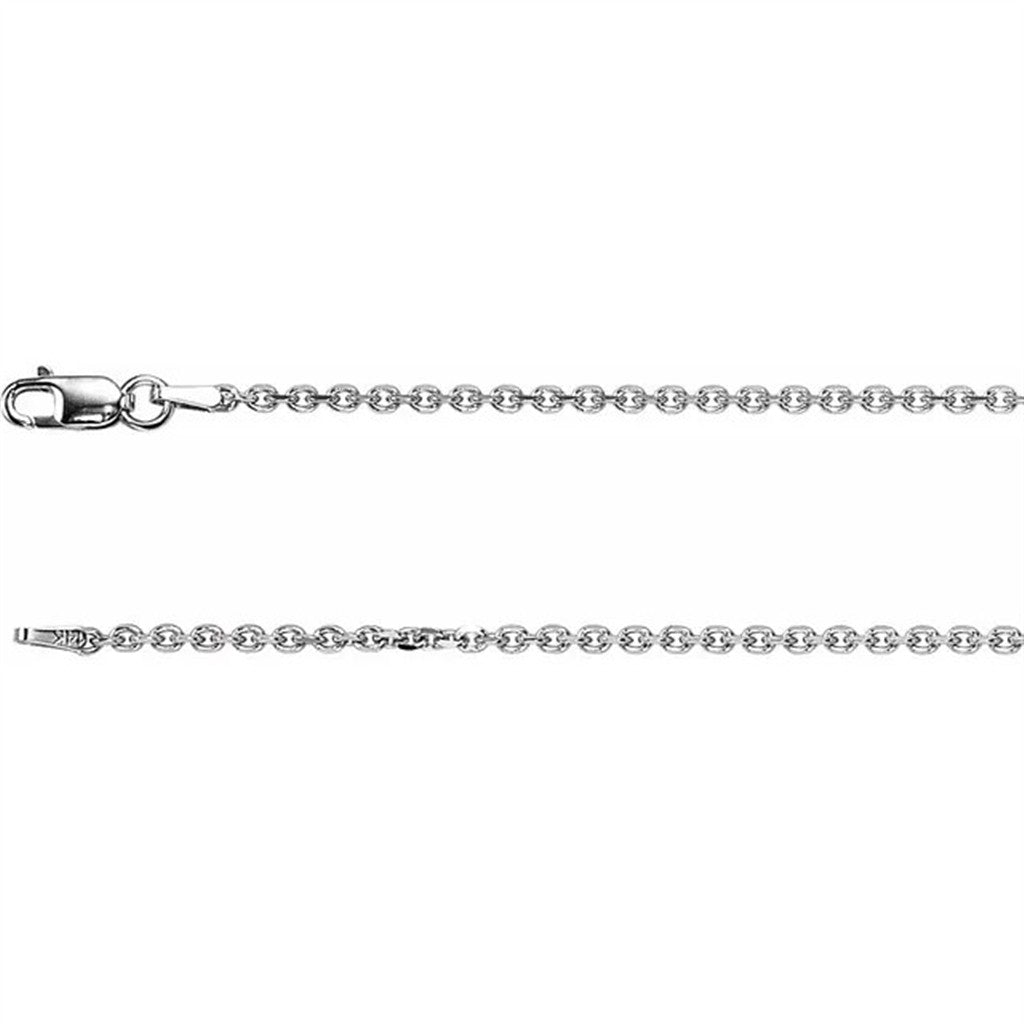 Sterling Silver Diamond-Cut Cable Chain