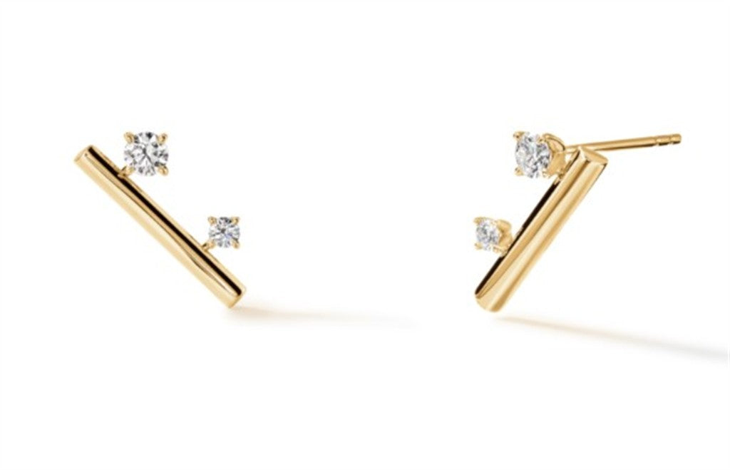 Hearts On Fire Barre Floating Diamond Climber Earrings