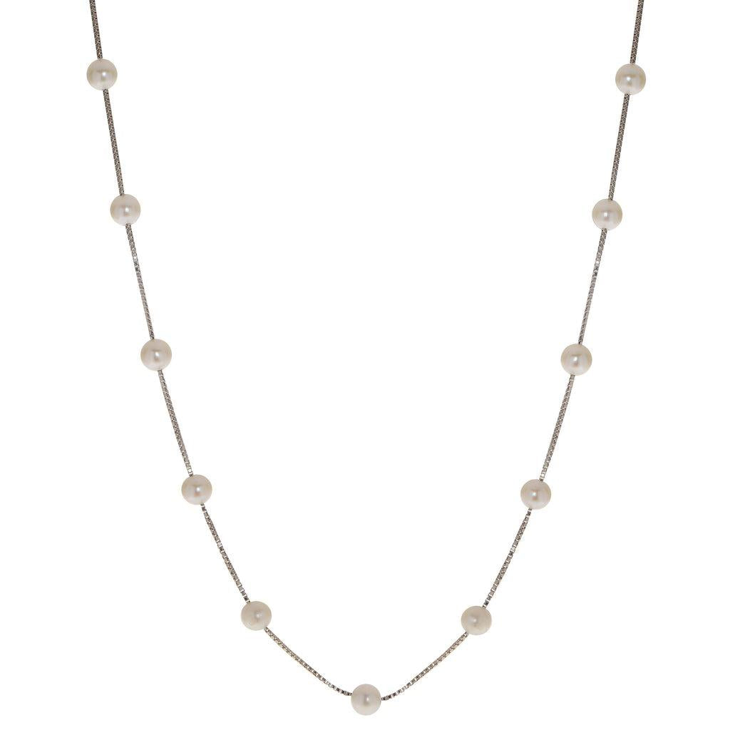 Freshwater Pearl Tin Cup Necklace