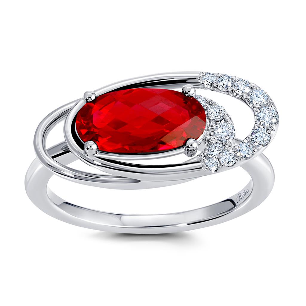 Chatham Ruby & Diamond Ring