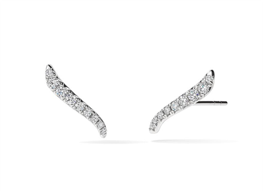 Hearts On Fire VELA French Cut Pavé Diamond Climber Earrings