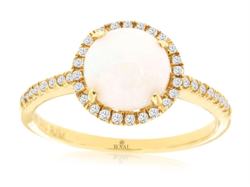 Opal & Diamond Ring