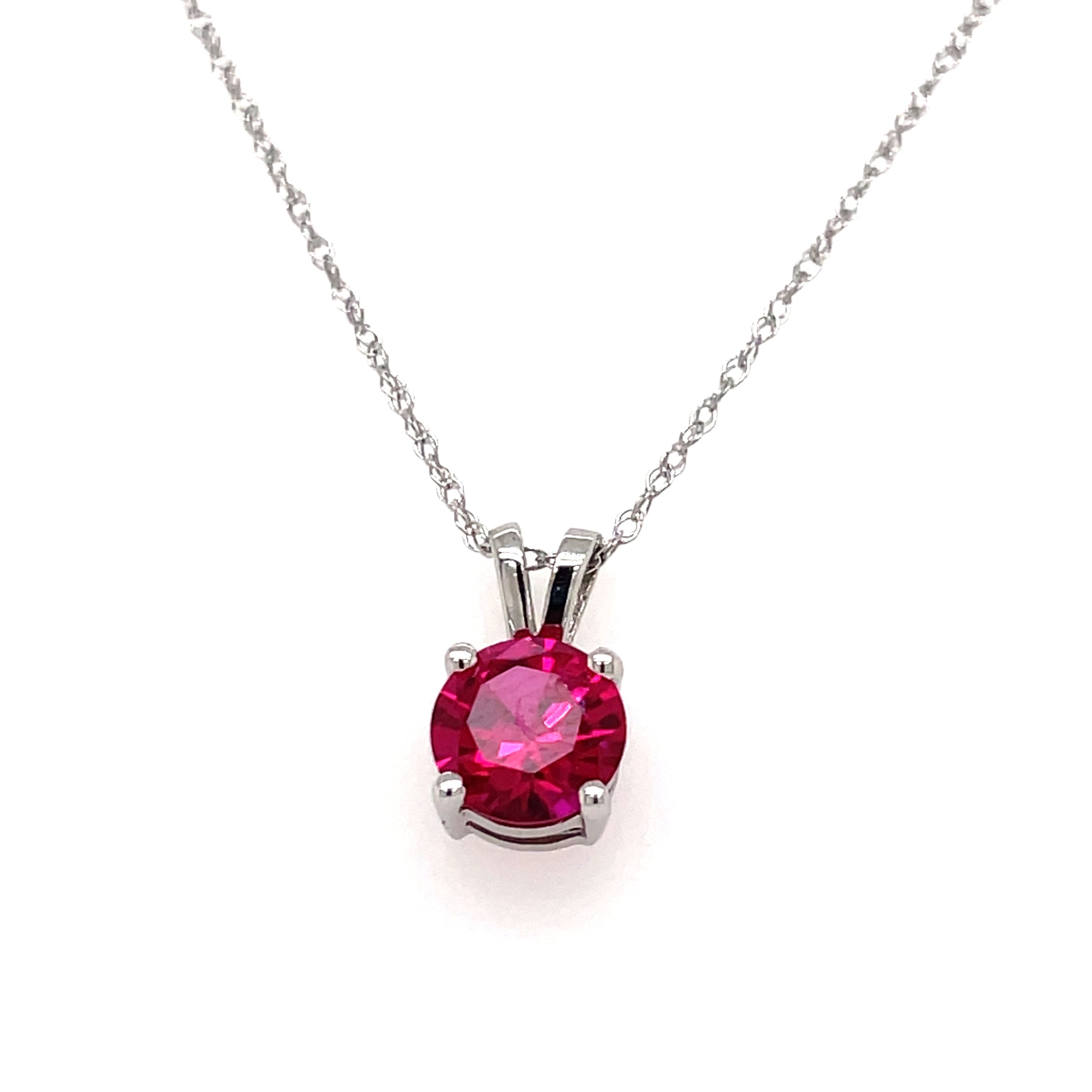 10KW 6MM CRTD RUBY PENDANT