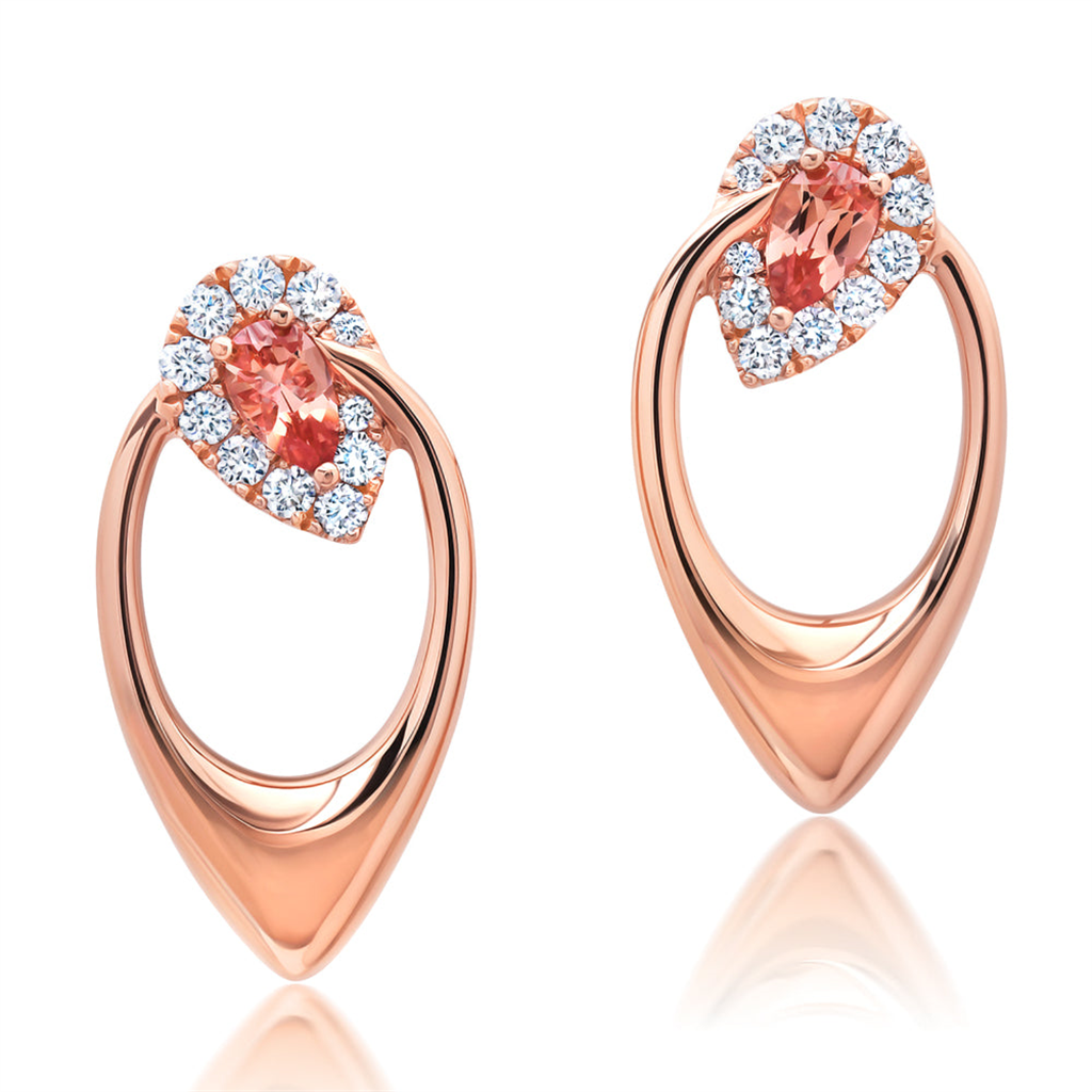 Champagne Sapphire Earrings