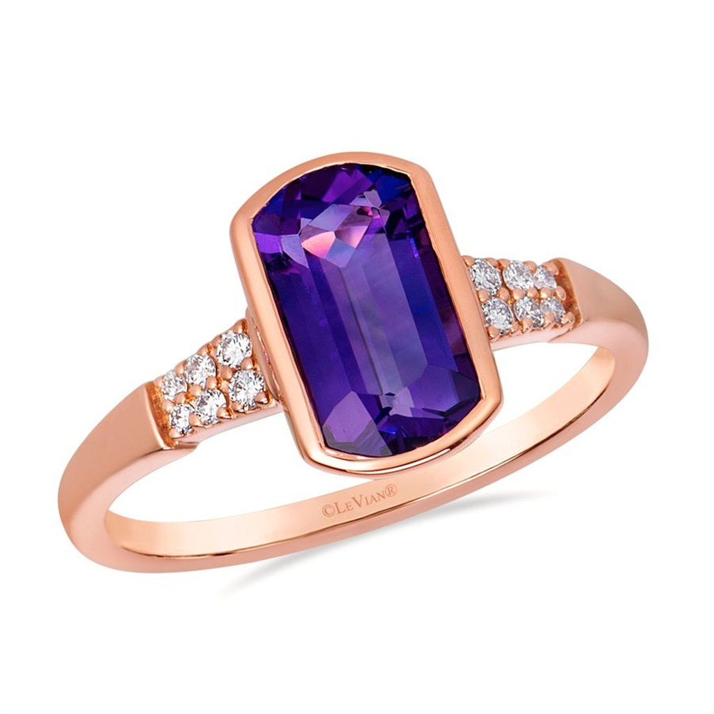 Amethyst and Diamond Ring