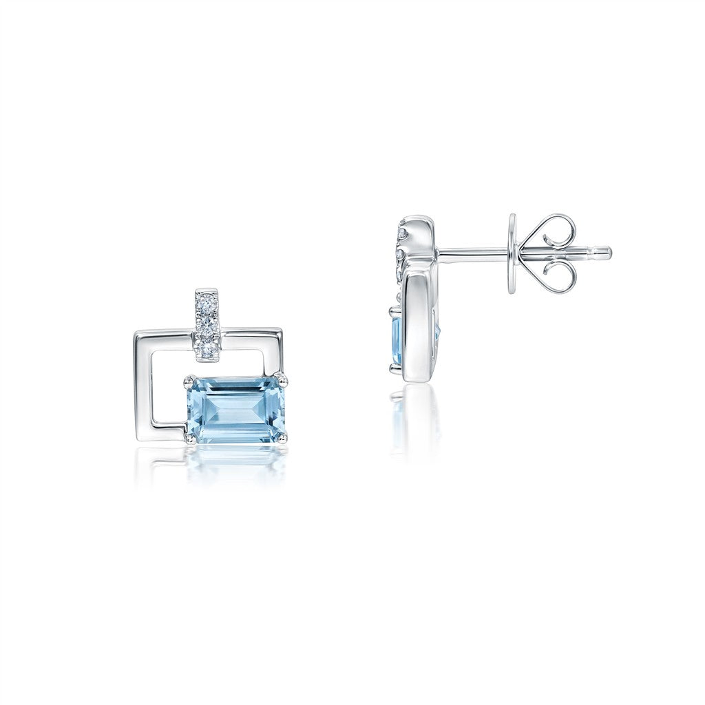 Aqua Blue Spinel Earrings