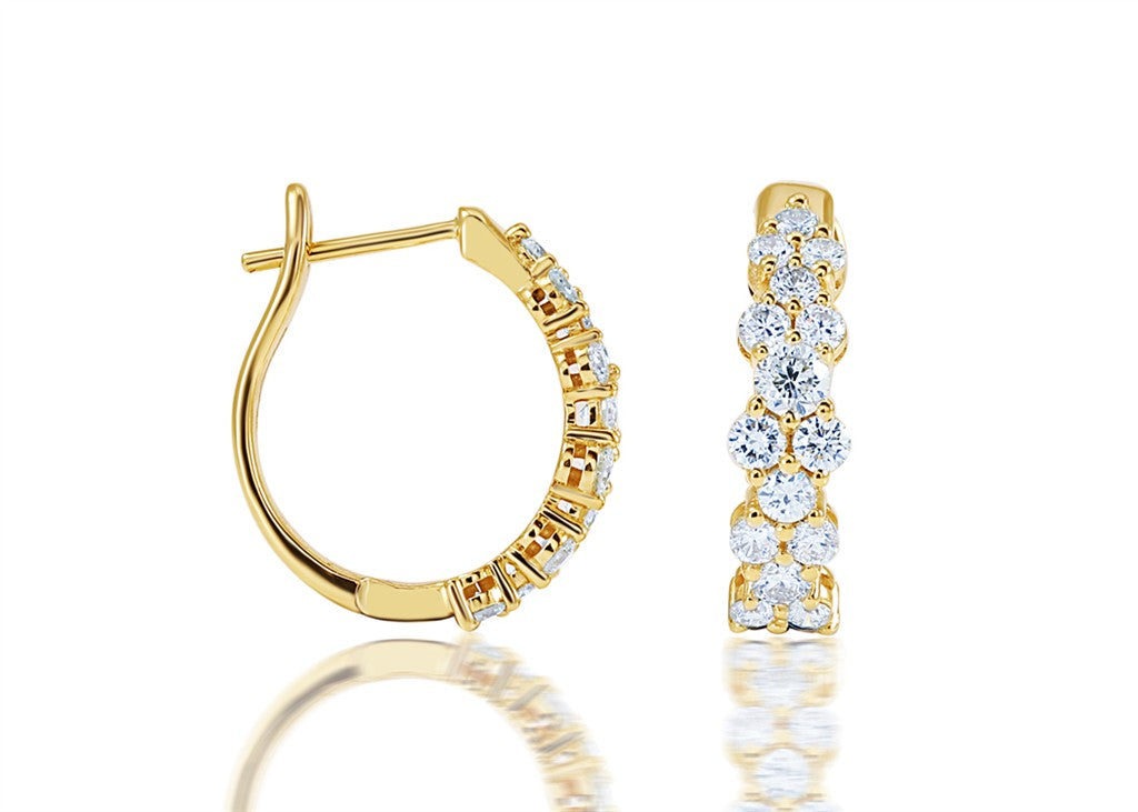 Diamond Huggie Earrings