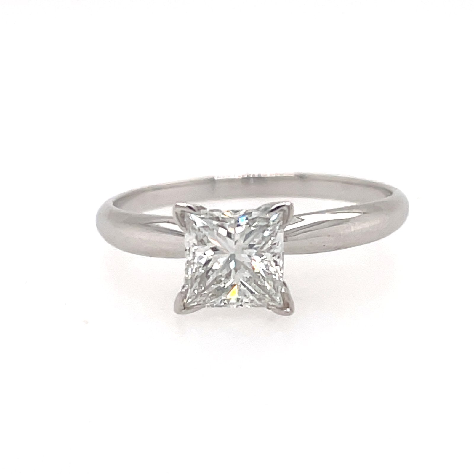 14K White Gold Solitaire Engagement Ring